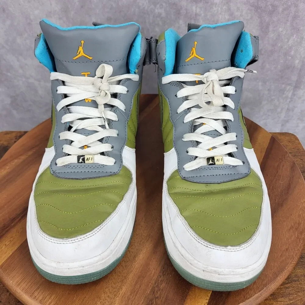 Nike Air Jordan Fusion 12 Sneakers‎ Mens 13 AJF12 Green Gray Leather 2007 Shoes